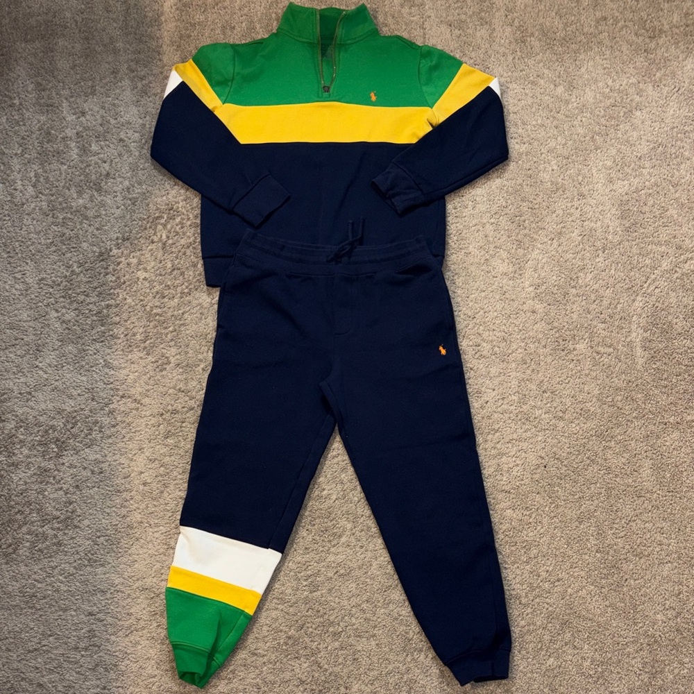 Kids Polo  Quarter Zip Track Suit